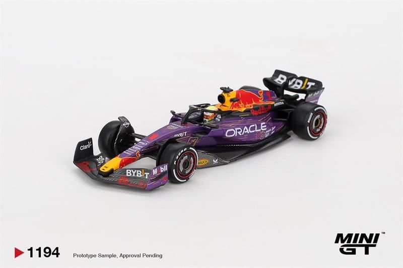  Mô hình xe Oracle Red Bull Racing RB19 #1 Max Verstappen bản card tỉ lệ 1:64 MiniGT MGT01194 