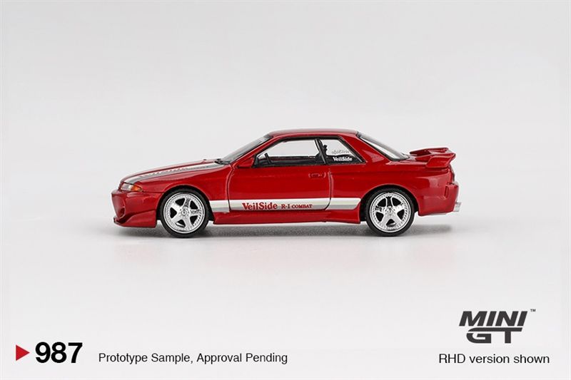  [Hàng Loose] Mô hình xe Nissan Skyline GT-R (R32) VeilSide Combat C-I Gem Red tỉ lệ 1:64 MiniGT MGT00987 
