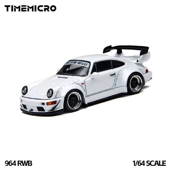  Mô hình xe Porsche RWB 964 white tỉ lệ 1:64 Time micro TM648502 