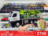  Đồ trang trí để bàn, mô hình ô tô, chất liệu chính bằng nhựa kết hợp sắt kt 25*13*9.5cm +/-10% - Xe công trình- bơm bê tông tỉ lệ 1:24 Metal DieCast OT213 