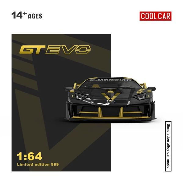  Mô hình xe Lamborghini GTEVO V5 Black Gold Painted Simulated tỉ lệ 1:64 Cool car CC643831 \ 