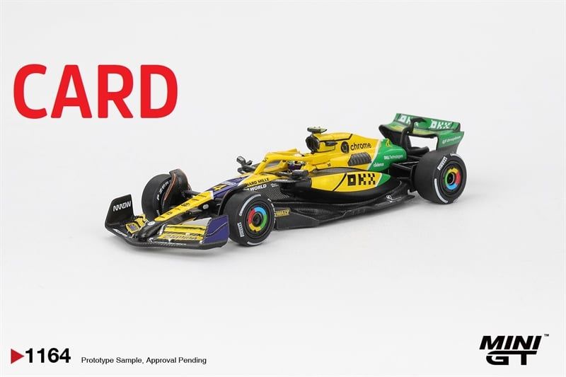  Mô hình xe McLaren MCL38 #4 Lando Norris 2024 F1 2024 Monaco GP card tỉ lệ 1:64 MiniGT MGT01164 NO CHASE CAR 