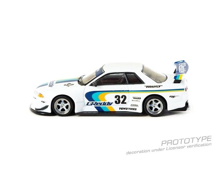  Mô hình xe Nissan skyline GTR R32 widebody Jonsibal Designworks Greddy tỉ lệ 1:64 Tarmac Works T64G-061-GDY 