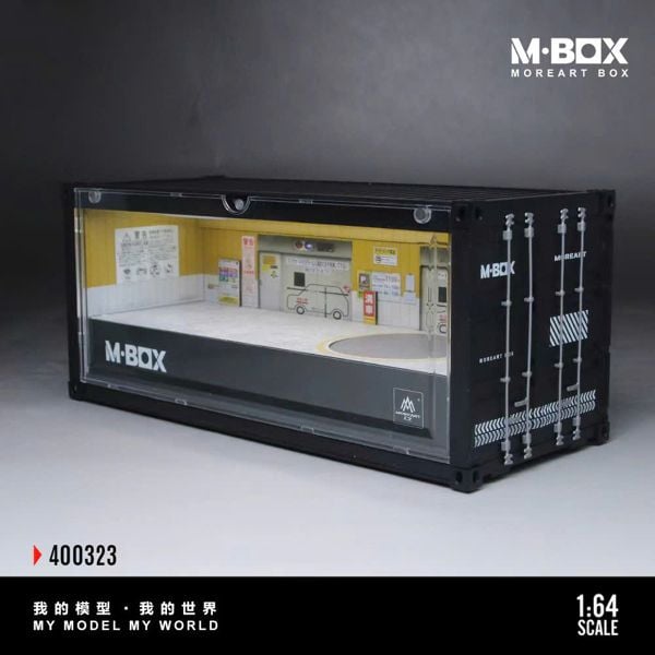  Mô hình nhà để xe ngầm xoay L-Type có đèn kích thước 30x12.5x13cm tỉ lệ 1:64 của MBOX MB400323 
