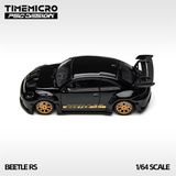  Mô hình xe ô tô Volkswagen Beetle RS Black & Gold Alloy-Finish tỉ lệ 1:64 TimeMicro × PSC DESIGN TM647903 