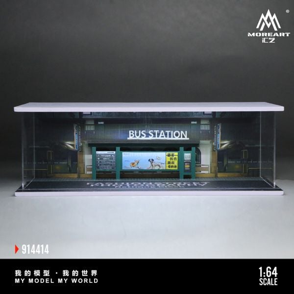  Hộp trưng bày mô phỏng trạm xe buýt Bus station tỉ lệ 1:64 MoreArt MO914414 