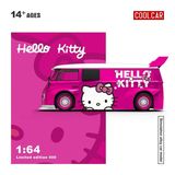  Mô hình xe Volkswagen T1-Deep Pink Hello Kitty tỉ lệ 1:64 Cool Car CC642949 