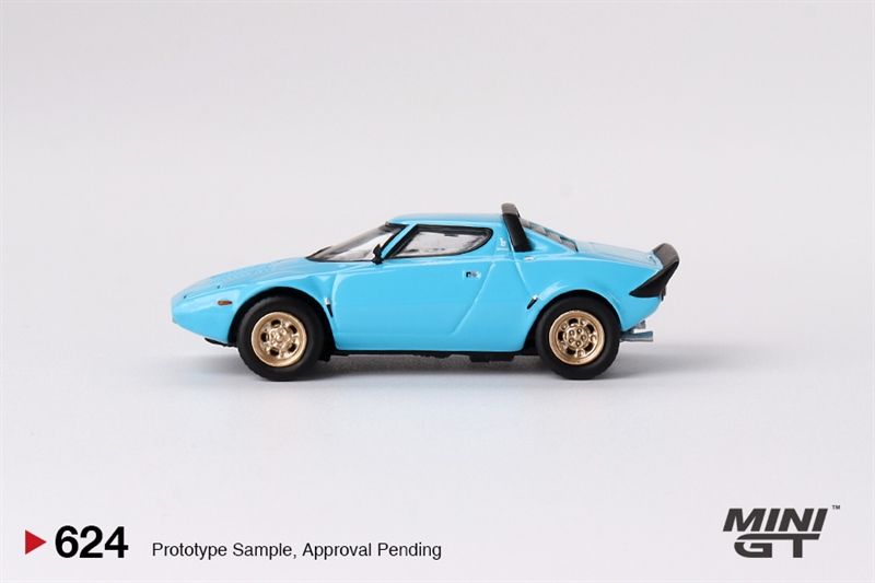  [Hàng Loose] Mô hình xe Lancia Stratos HF Stradale Azzuro Chiaro tỉ lệ 1:64 MiniGT MGT00624 