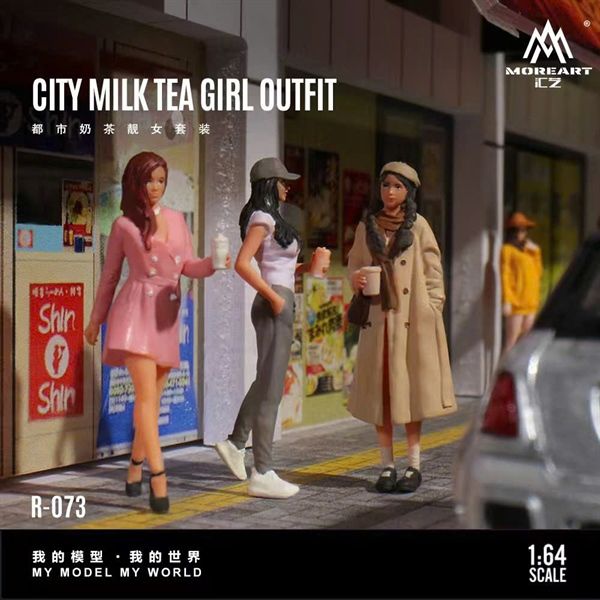  Mô hình nhận vật set figure Urban Milk Tea Beauty Set tỉ lệ 1:64 More Art MO223073 
