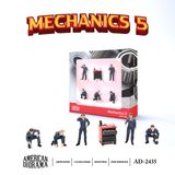  Set mô hình nhân vật figure Mechanics 5 kim loại tỉ lệ 1:64 American Diorama AD-2435 