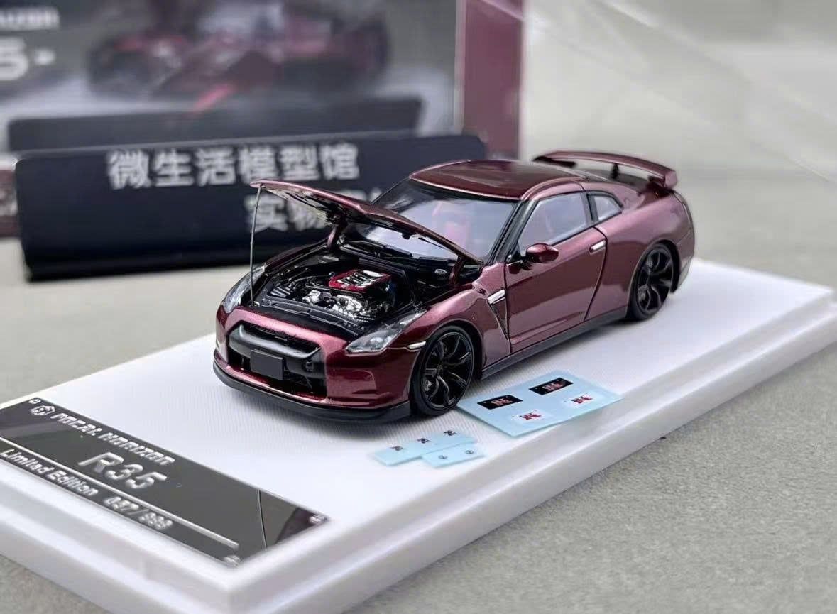  Mô hình xe Nissan GT-R35 Nismo open hood limited edtion 999 tỉ lệ 1:64 Focal Horizon OT64894 