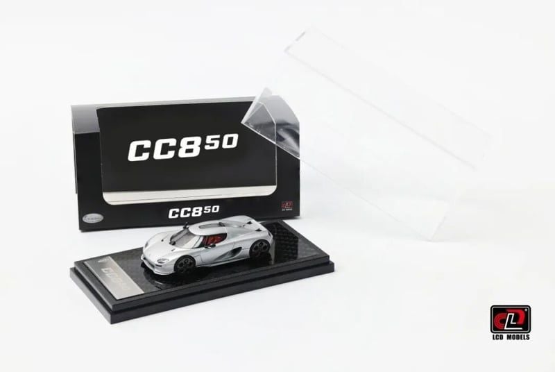  Mô hình xe Koenigsegg CC850 - Silver Limited Edition 1299pcs tỉ lệ 1:64 LCD model OT64803 