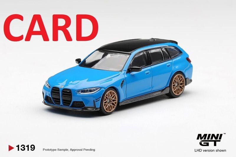  Mô hình xe BMW M3 M Performance Touring Riviera Blue bản card tỉ lệ 1:64 MiniGT MGT01319 
