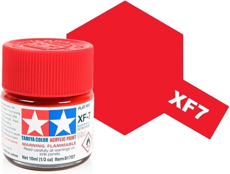  Acrylic mini xf7 matt red sơn mô hình màu đỏ mờ 10ml Tamiya 81707 