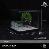  Hộp trưng bày mô phỏng công viên có hàng rào - đèn giao thông hộp mica Street Scene Assembly Series 15 22cm x 19.5cm x 15.5cm tỉ lệ 1:64 MoreArt MO960215 