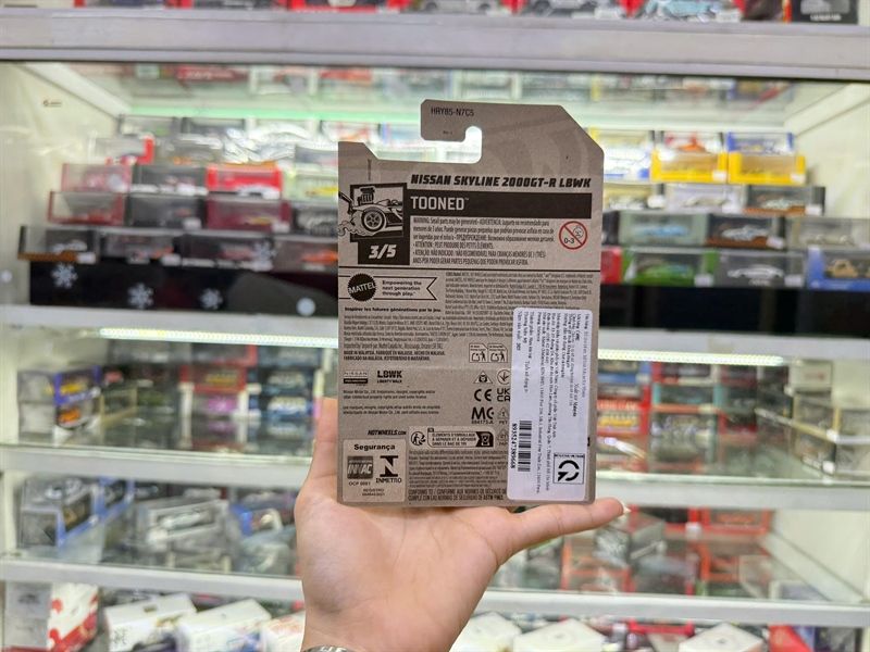  Mô hình xe Nissan Skyline 2000GT_R LBWK blue Mainline - Tooned (xe hoạt hình) Hotwheels kim loại có bản quyền chính hãng tỉ lệ 1:64 C4982-ML 