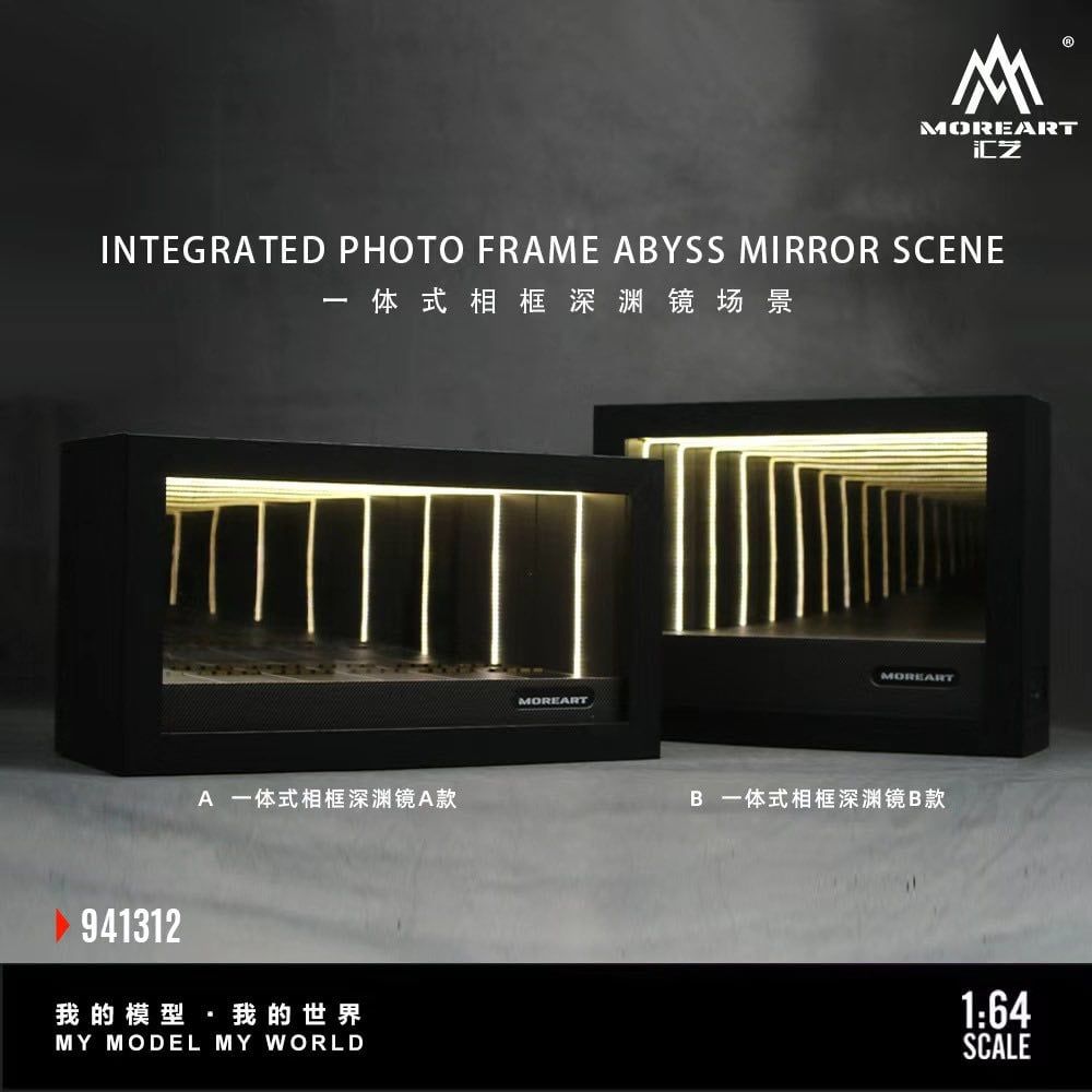  Hộp trưng bày khung tích hợp ABYSS gương cảnh có đèn cổng sạc Type-C tỉ lệ 1:64 MoreArt MO941312 