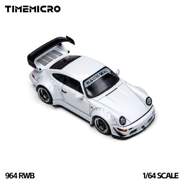  Mô hình xe Porsche RWB 964 white tỉ lệ 1:64 Time micro TM648502 