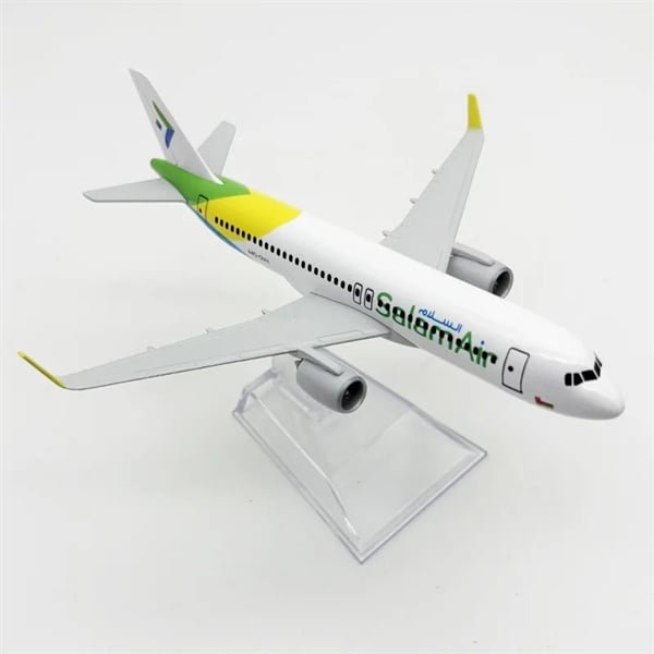  Mô hình máy bay SalamAir Airlines Muscat (ASAAS) Airbus A320-200 16cm MB16221 