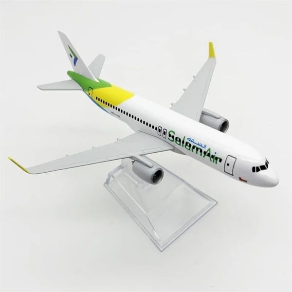  Mô hình máy bay SalamAir Airlines Muscat (ASAAS) Airbus A320-200 16cm MB16221 