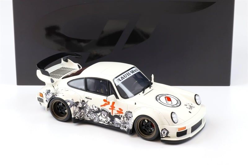  Mô hình xe Porsche 911 RWB Rauh-Welt Akira 2024 Glacier white tỉ lệ 1:18 GT Spirit GT508 
