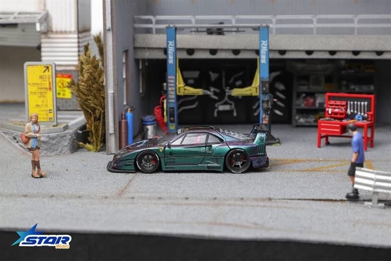  Mô hình xe Ferrari F40 LBWK LB work WildBody Maggic Purple tỉ lệ 1:64 Star model OT64516 