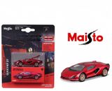  Mô hình xe Lamborghini Sian FKP 37 matt red - Speed Icon bản card tỉ lệ 1:64 Maisto 15706 