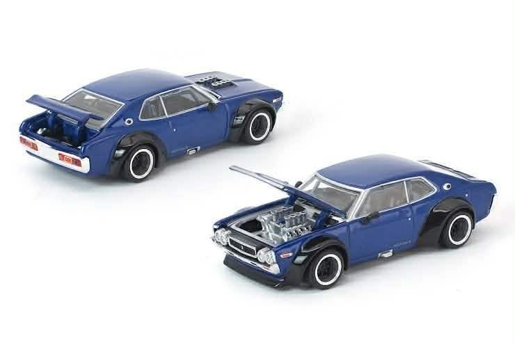  Mô hình xe LAUREL C130 BLUE tỉ lệ 1:64 Pop race PR640320 