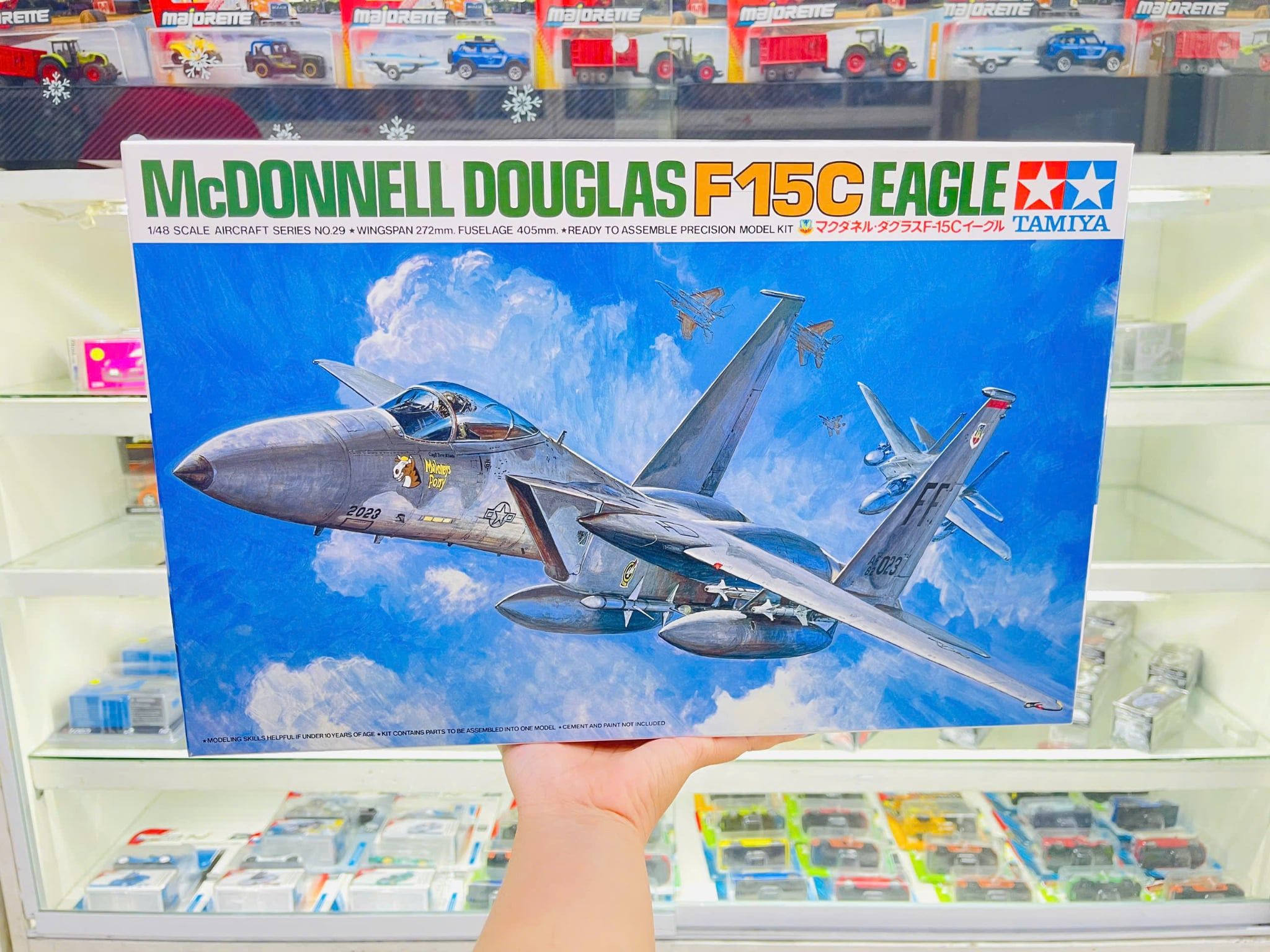  Mô hình lắp ráp máy bay quân sự McDONNEL DOUGLAS F-15C EAGLE tỉ lệ 1:48 Tamiya 61029 
