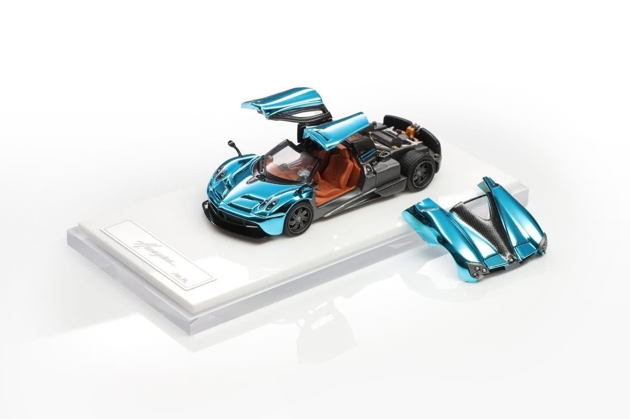  Mô hình xe Pagani Huayra Coupe 2014 Gullwing Doors chrome color tỉ lệ 1:64 HKM premium OT64755 