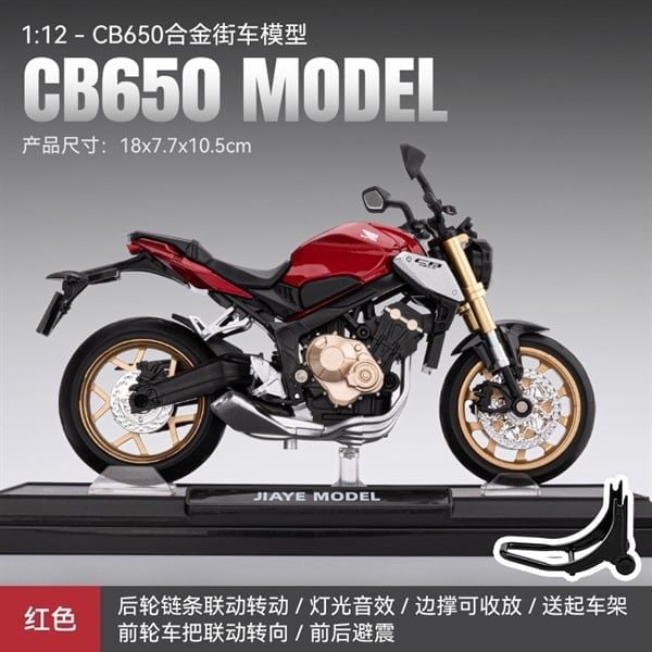  Mô hình xe Honda CB650R tỉ lệ 1:12 Jiaye model VB12123 