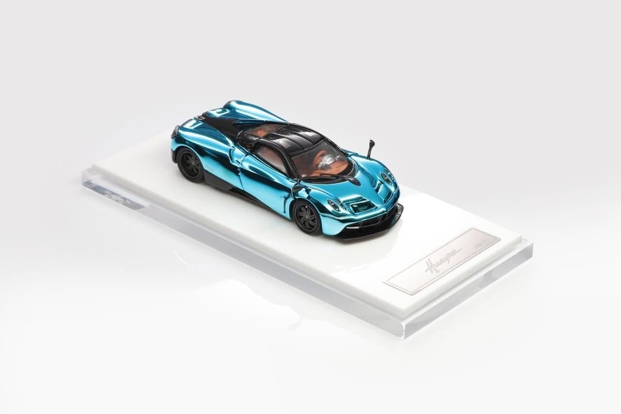  Mô hình xe Pagani Huayra Coupe 2014 Gullwing Doors chrome color tỉ lệ 1:64 HKM premium OT64755 