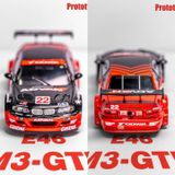  Mô hình xe BMW M3 E46 GTR Livery tỉ lệ 1:64 DCM x YF model OT64759 