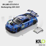  Mô hình xe Audi R8 LMS GT3 EVO ll Nurburgring 24H 2025 tỉ lệ 1:64 KILOworks KLW0036-1 