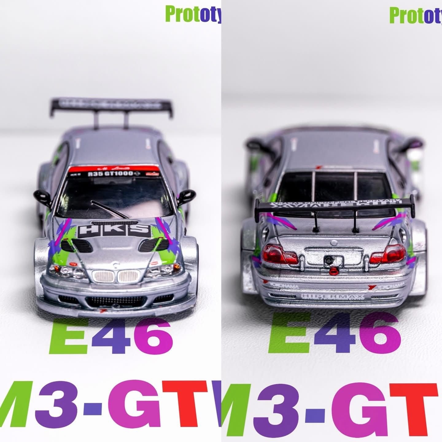  Mô hình xe BMW M3 E46 GTR Livery tỉ lệ 1:64 DCM x YF model OT64759 