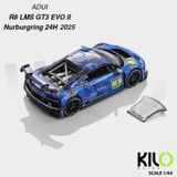  Mô hình xe Audi R8 LMS GT3 EVO ll Nurburgring 24H 2025 tỉ lệ 1:64 KILOworks KLW0036-1 