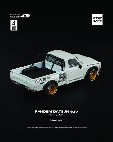  [Hàng loose] Mô hình xe Pandem Datsun 620 White tỉ lệ 1:64 Poprace PR640350 