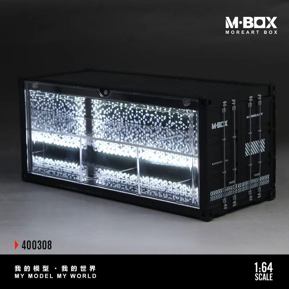  Hộp trưng bày container garage có đèn sao storage scence 30cm x 12.5cm x 13cm cho xe mô hình tỉ lệ 1:64 MoreArt Box MBOX MB400307 