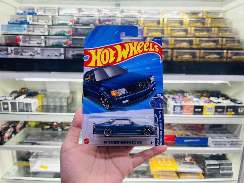  Mô hình xe Mercedes Benz 560 Sec AMG '89 Hotwheels kim loại có bản quyền chính hãng tỉ lệ 1:64 C4982-ME 