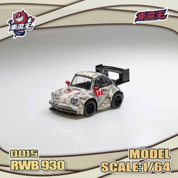  Mô hình xe Porsche RWB 930 series Q tỉ lệ 1:64 Demon King Auto Q015 