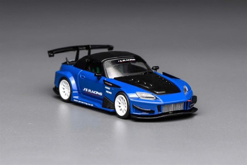  Mô hình xe Honda S2000 J'S RACING Apex Blue Pearl tỉ lệ 1:64 Motorhellix M65152 