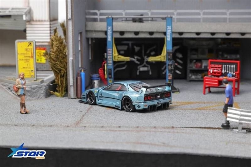  Mô hình xe Ferrari F40 LBWK LB work WildBody Ice Blue tỉ lệ 1:64 Star model OT64515 