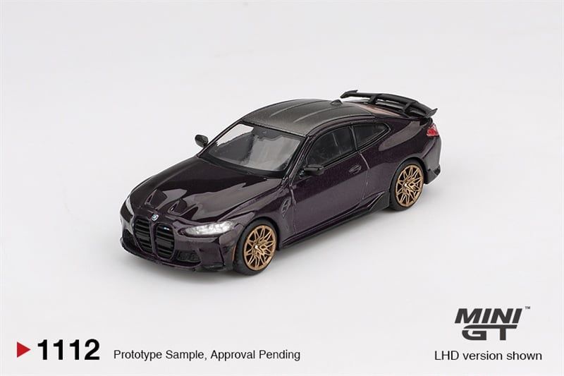  Mô hình xe BMW M4 M-Performance (G82) Daytona Violet tỉ lệ 1:64 MiniGT MGT01112 
