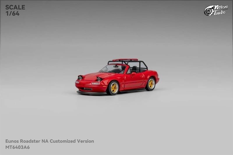  Mô hình xe ô tô Mazda Miata MX5 Eunos Roadster NA customized Version red tỉ lệ 1:64 Micro turbo MT6403A6 