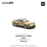  Mô hình xe Porsche 911 SINGER DLS TURBO (ROAD) - Gold tỉ lệ 1:64 Pop Race PR640132 