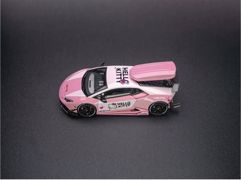  Mô hình xe Lamborghini Huracan LP610 Twin turbo custom Hello Kitty tỉ lệ 1:64 TPC model OT64665 