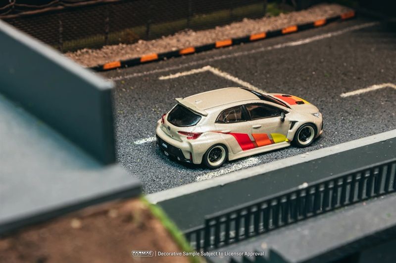  Mô hình xe Toyota GR Corolla Widebody (Designed by Jon Sibal) -- Beige tỉ lệ 1:64 Tarmac Works bản card T64G-063-BE 