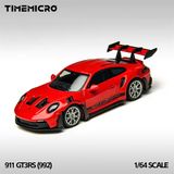  Mô hình xe ô tô Porsche 992 GT3 RS red vairiant tỉ lệ 1:64 Time micro TM644644 