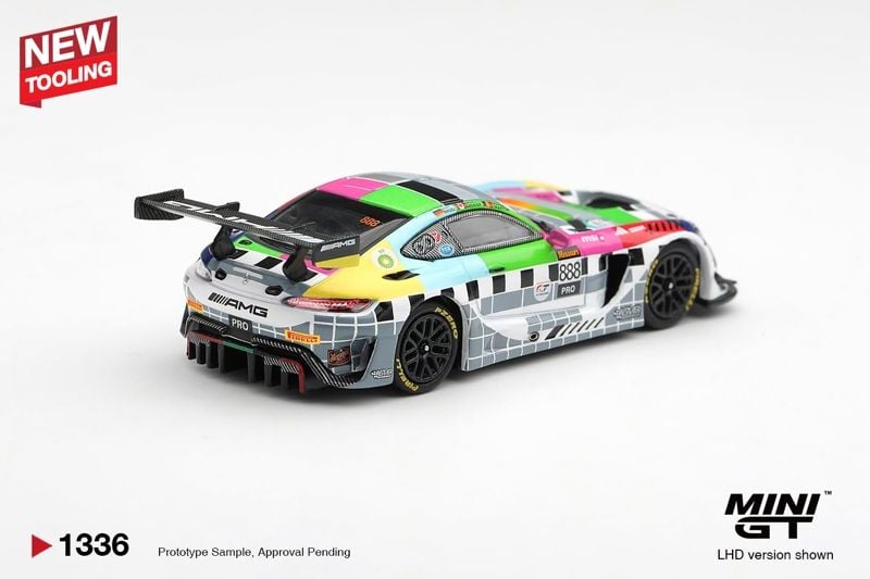  Mô hình xe Mercedes-AMG GT3 #888 Mercedes-AMG Team GMR Meguiar´s Bathurst 12 Hour 2025 bản card tỉ lệ 1:64 MGT01336 