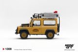  Mô hình xe Land Rover Defender 90 1985 Camel Trophy Borneo Team Brazil bản card tỉ lệ 1:64 MiniGT MGT01308 